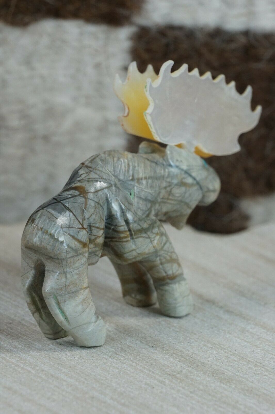 Moose Zuni Fetish Carving - Jonas Hastito