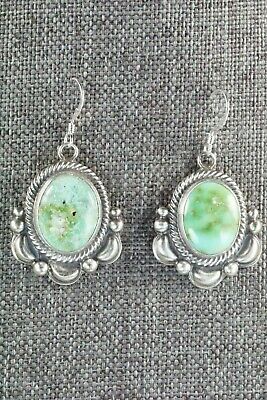 Turquoise & Sterling Silver Necklace and Earrings Set - Tom Lewis