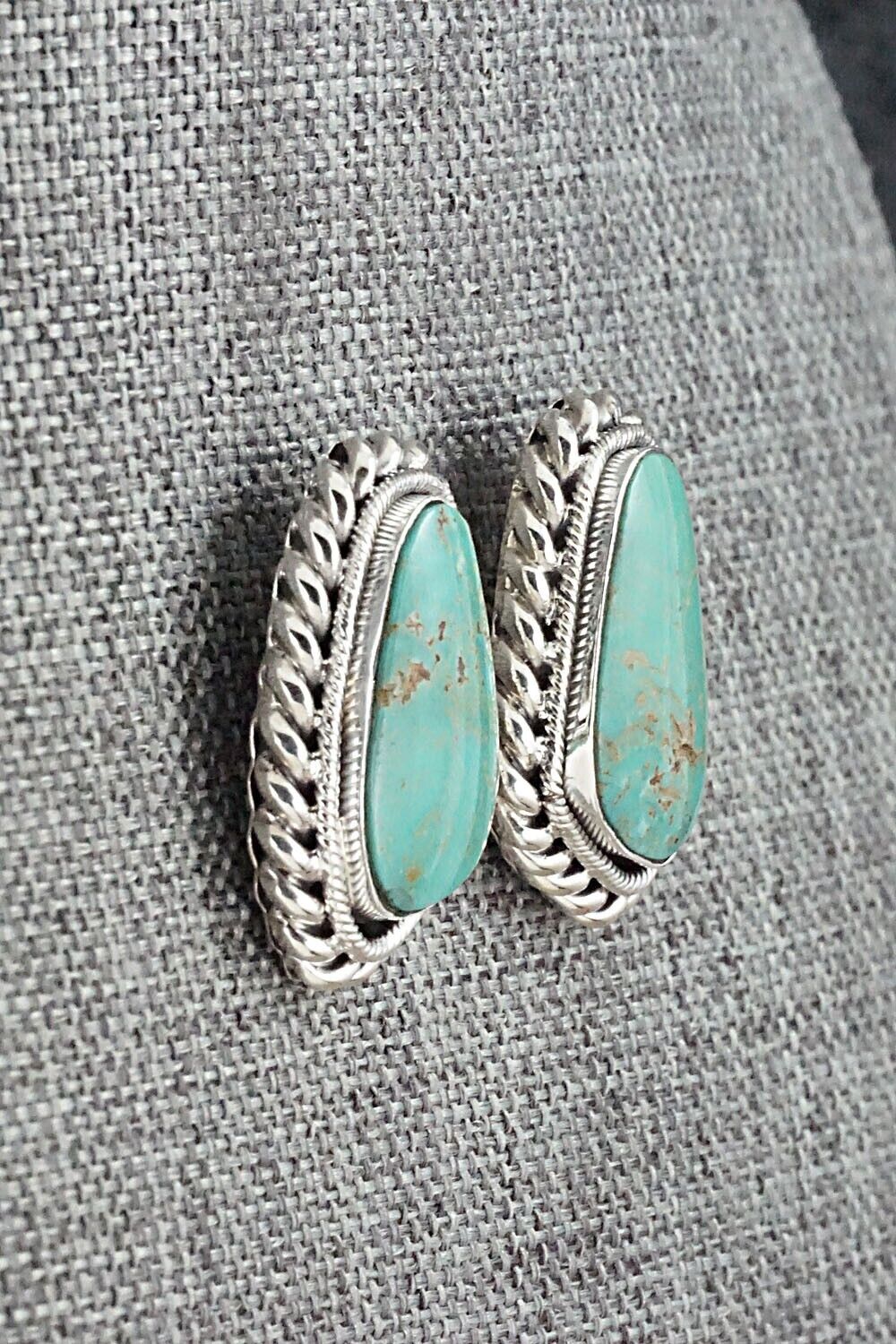 Turquoise and Sterling Silver Earrings - Sharon McCarthy