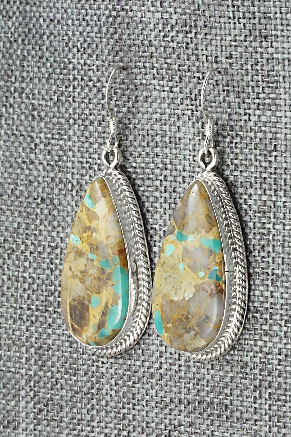 Turquoise & Sterling Silver Earrings - Isabelle Yazzie