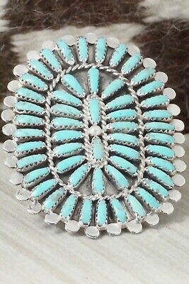 Turquoise & Sterling Silver Ring - Lavell Byjoe - Size 8