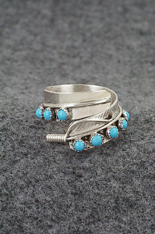Turquoise & Sterling Silver Ring - Aaron Davis - Size 8.5