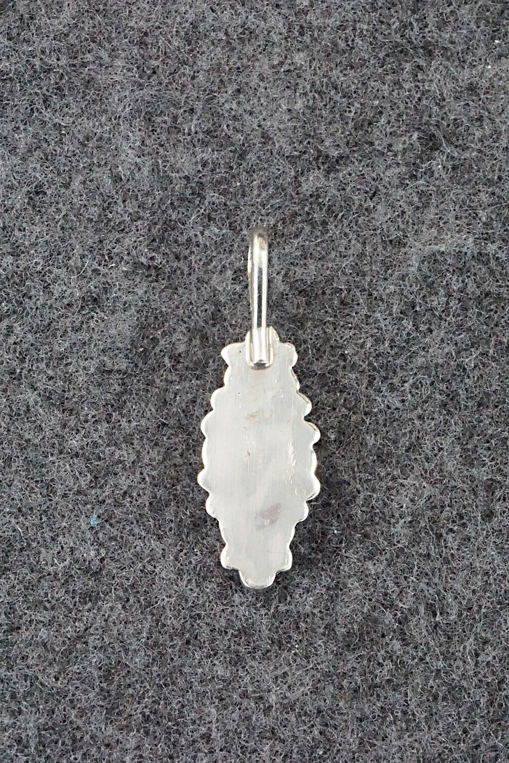 Turquoise, Coral & Sterling Silver Inlay Pendant - Bernadette Hattie