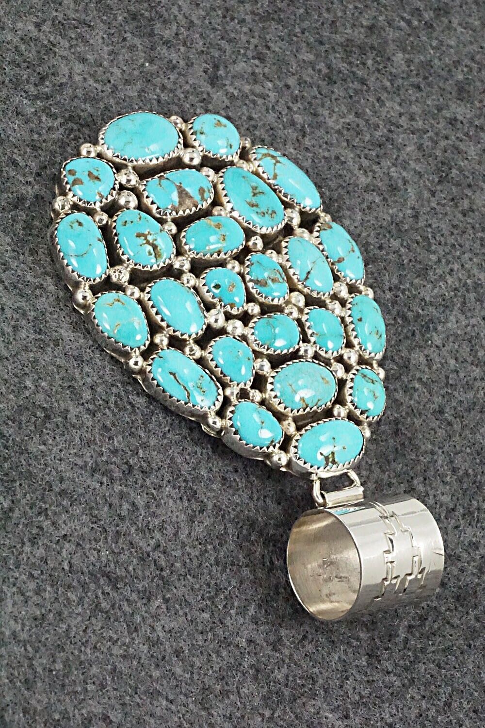 Turquoise & Sterling Silver Pendant - Marlene Haley