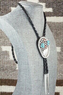 Turquoise & Sterling Silver Bolo Tie - Fred Peters