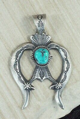 Turquoise and Sterling Silver Pendant - Kevin Billah