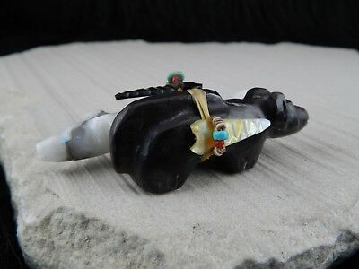 Wolf & Bear Zuni Fetish Carving - Peter Gasper - High Lonesome Trading