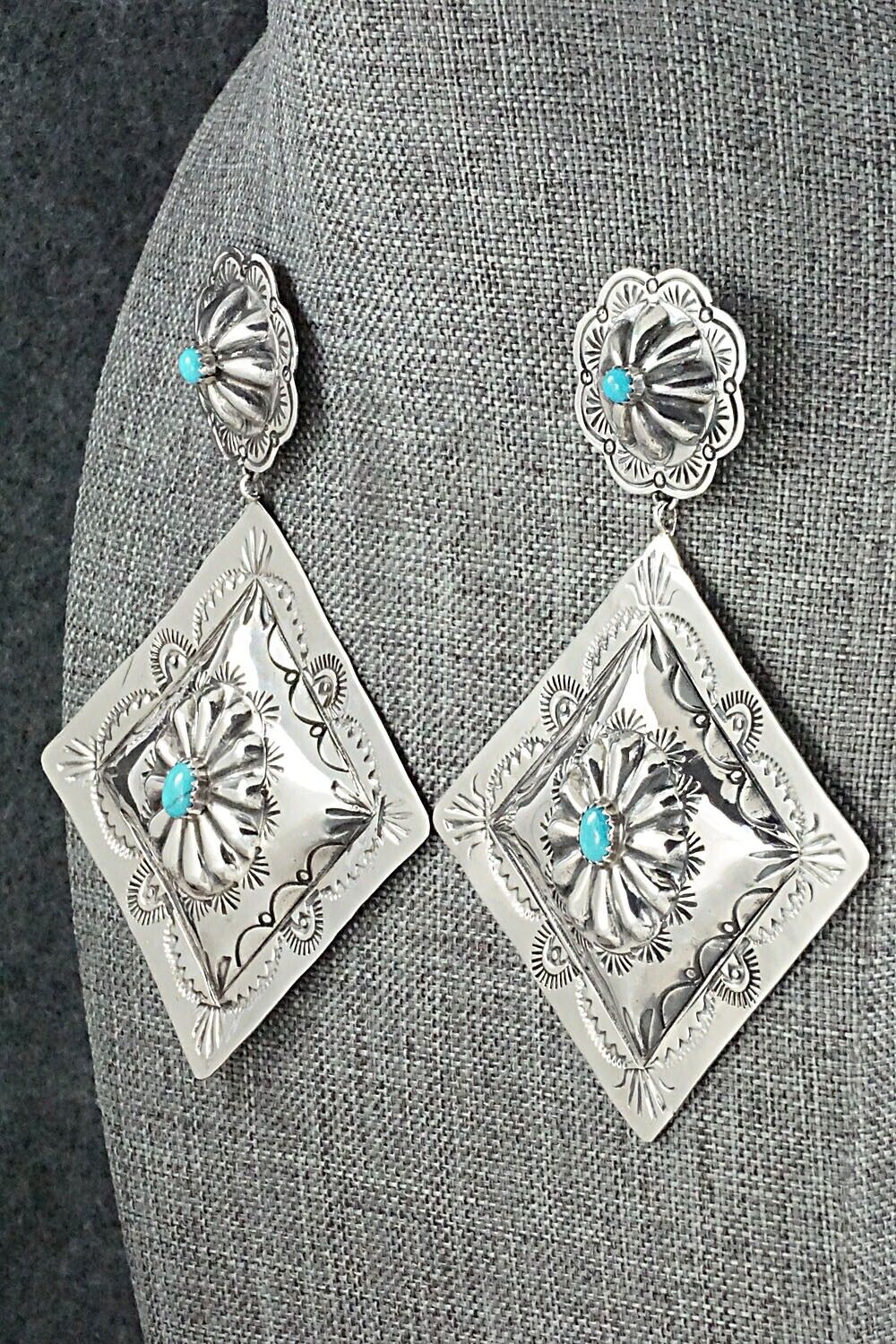 Turquoise & Sterling Silver Earrings - Rita Lee