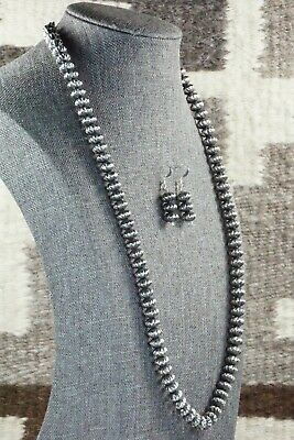 Sterling Silver Navajo Pearl Necklace & Earrings - Preston Haley