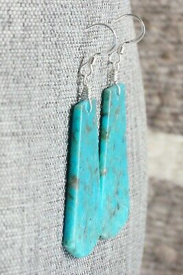 Turquoise & Sterling Silver Earrings - Lupe Lovato