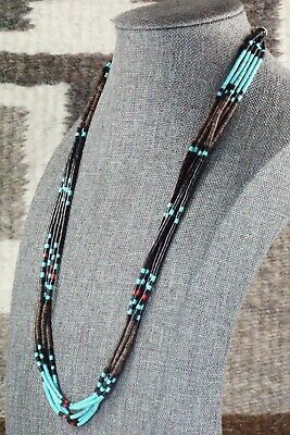Turquoise, Shell & Jet Necklace - Esquipula Tenorio