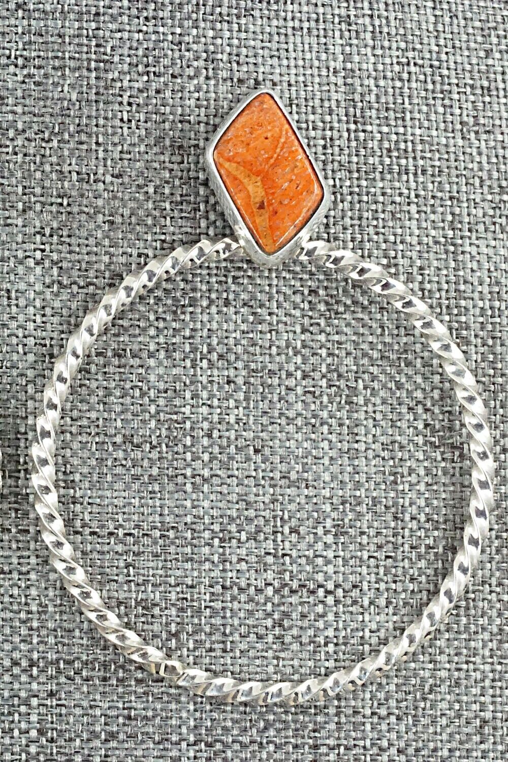 Sponge Coral & Sterling Silver Earrings - Annie Spencer