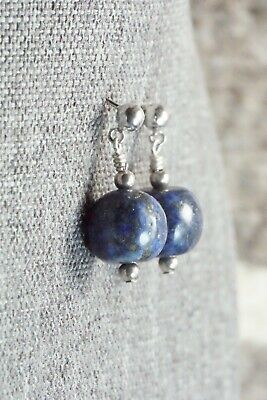 Lapis & Sterling Silver Earrings - Navajo