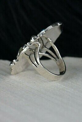 Navajo 4 Stone Turquoise and Sterling Silver Ring - Harold Becenti - Size 7.25 - High Lonesome Trading