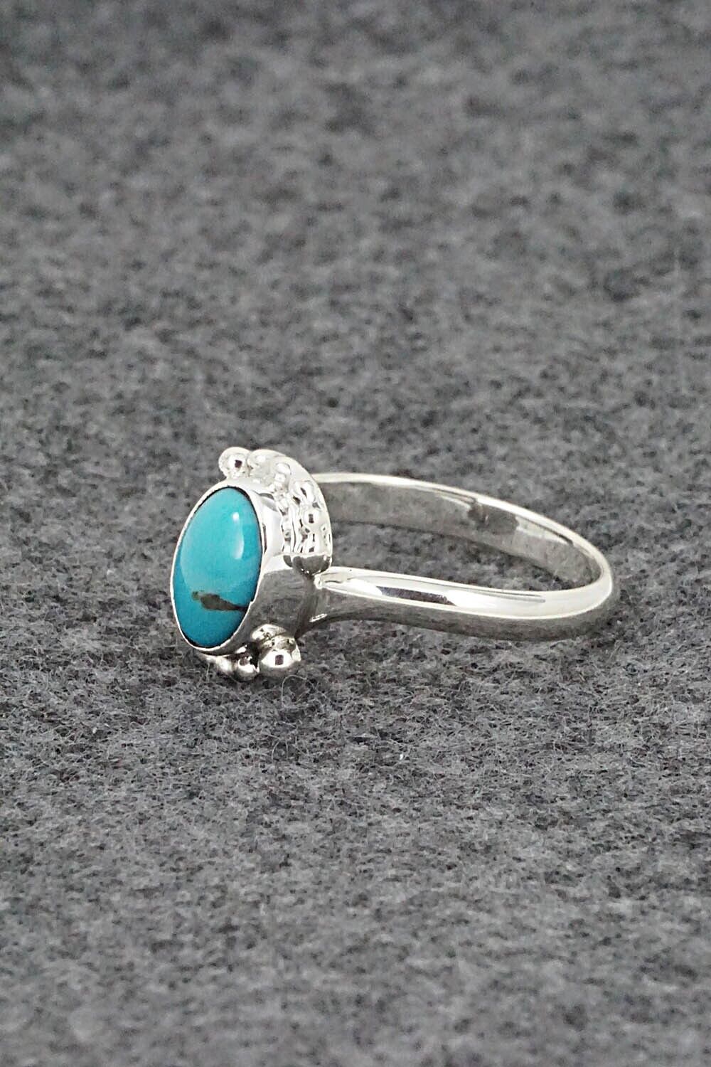 Turquoise & Sterling Silver Ring - William Begay - Size 8.5