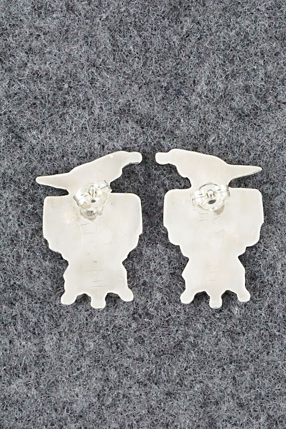 Multi Stone Inlay & Sterling Silver Earrings - Fabian Cellicion