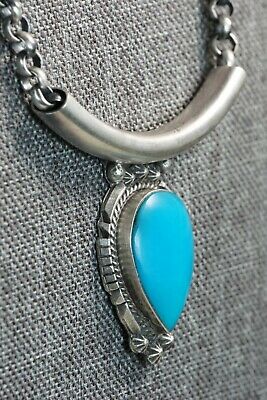 Navajo Turquoise & Sterling Silver Necklace - Raymond Delgarito