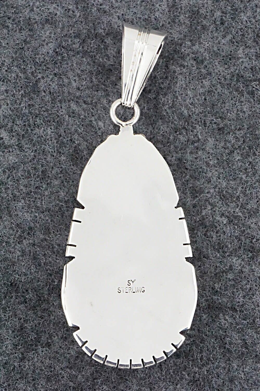 Turquoise & Sterling Silver Pendant - Samuel Yellowhair