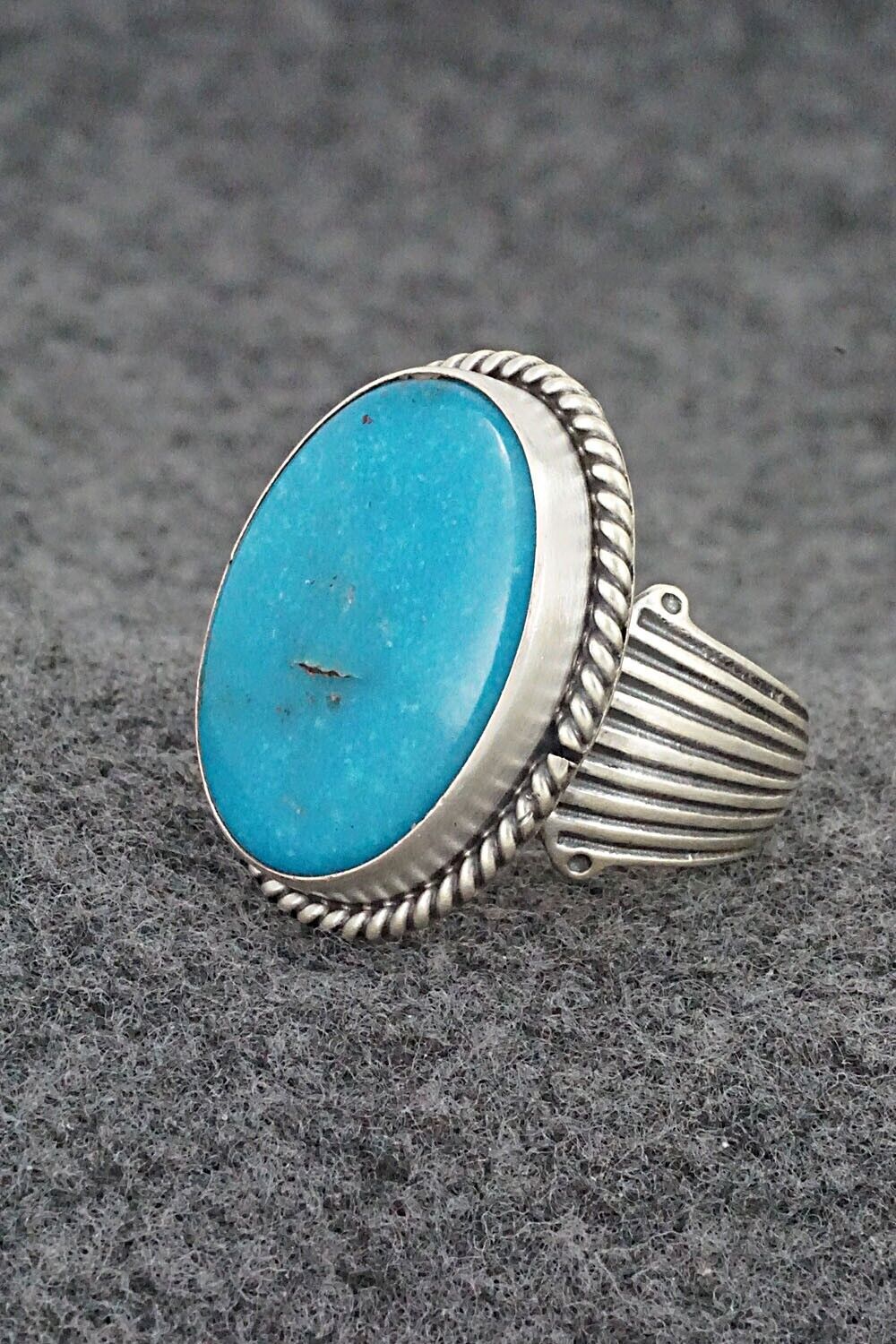 Turquoise & Sterling Silver Ring - Samuel Yellowhair - Size 6.75