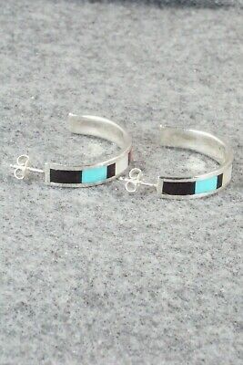 Multi Stone Inlay & Sterling Silver Earrings - Robin Chavez