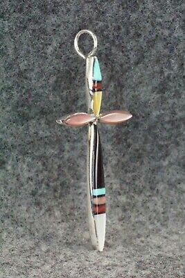 Multi Stone & Sterling Silver Pendant - Lynette Bowannie - High Lonesome Trading