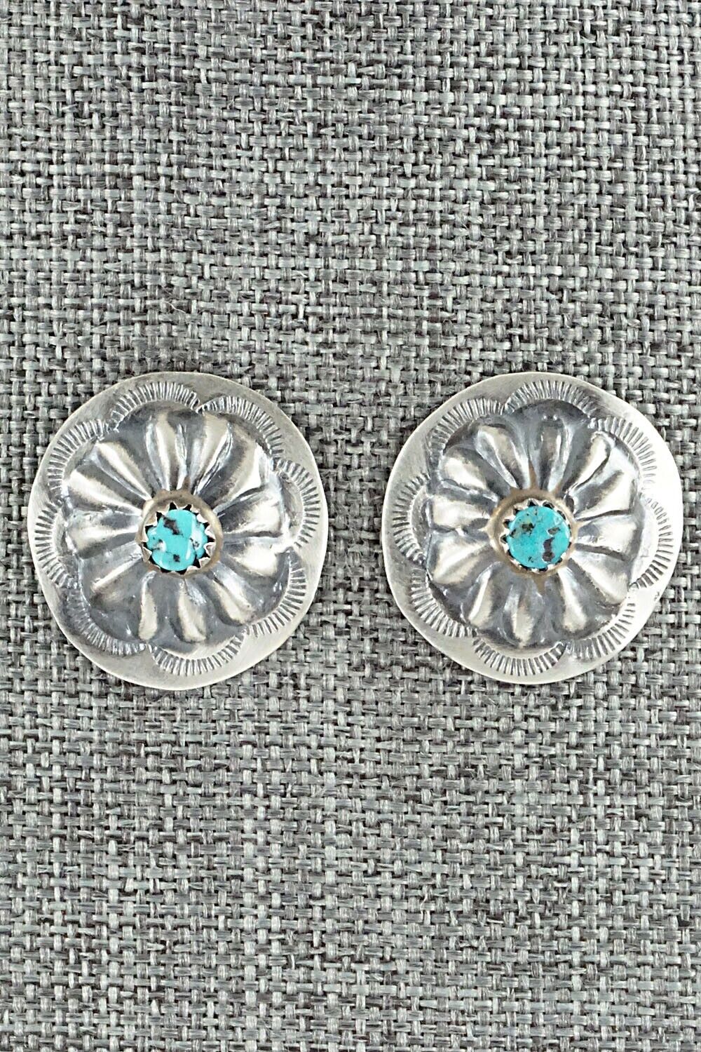 Turquoise & Sterling Silver Earrings - Joan Begay