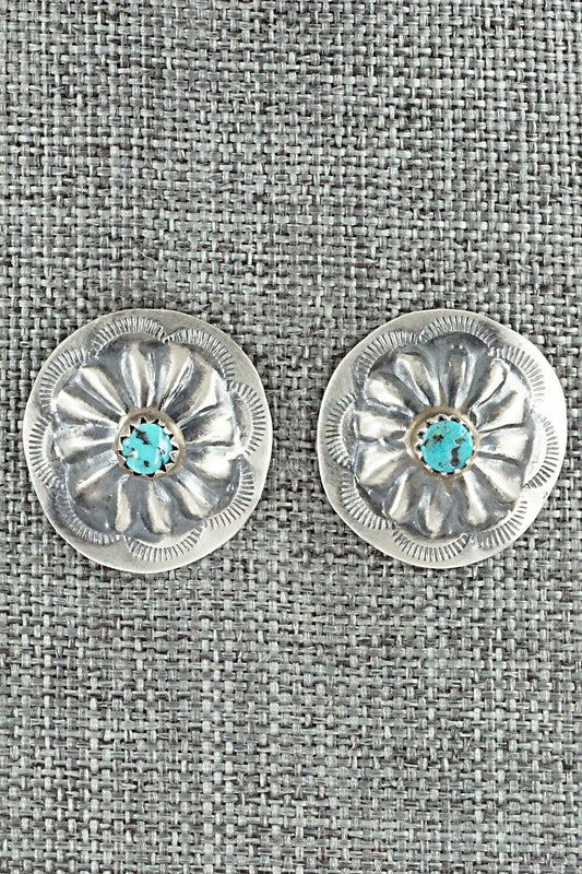 Turquoise & Sterling Silver Earrings - Joan Begay