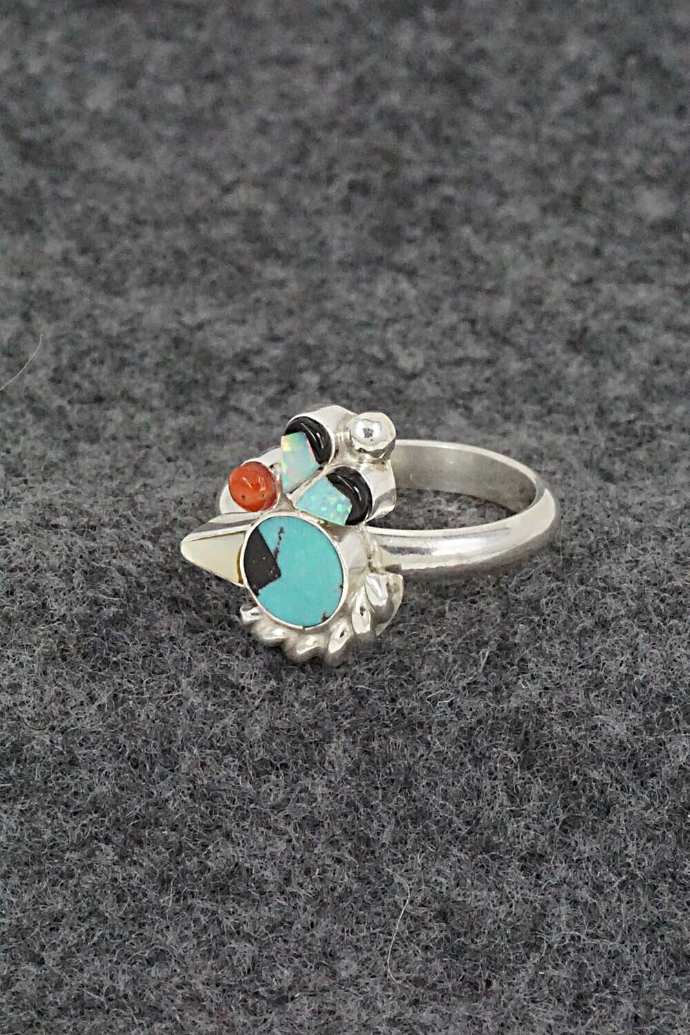 Multi Stone & Sterling Silver Ring - Michelle Peina - Size 4.75