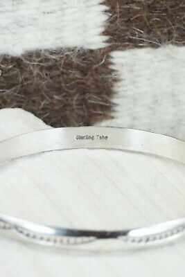 Navajo Sterling Silver Bangle - Elaine Tahe