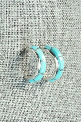 Turquoise & Sterling Silver Earrings - Lanore Panteah