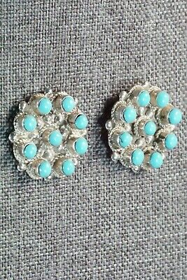 Turquoise & Sterling Silver Earrings - Terrance Panteah & Tammy Johnson