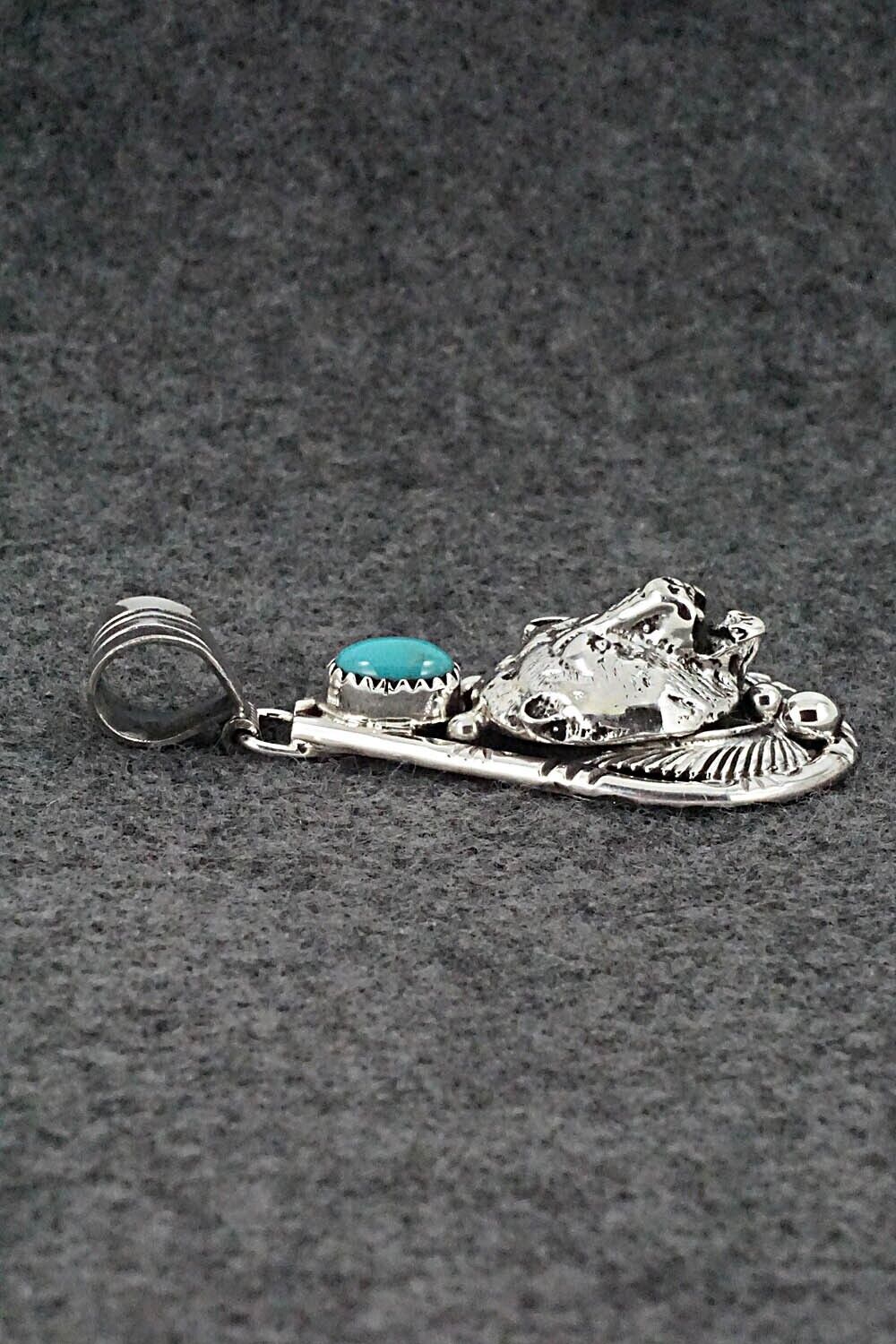 Turquoise & Sterling Silver Pendant - Jeannette Saunders