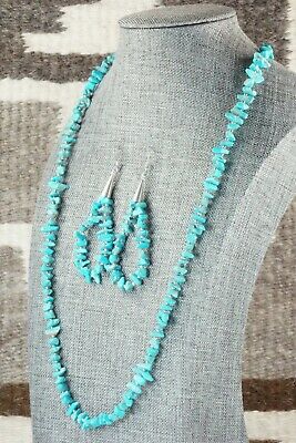 Turquoise & Sterling Silver Necklace and Earrings - Victoria Calladitto