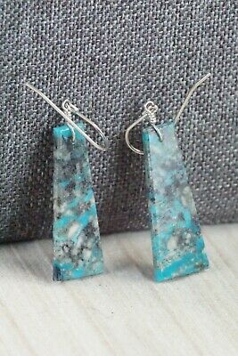 Turquoise & Sterling Silver Earrings - Lester Abeyta - Santo Domingo