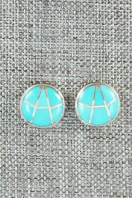 Turquoise & Sterling Silver Earrings - Laurie Kallestewa