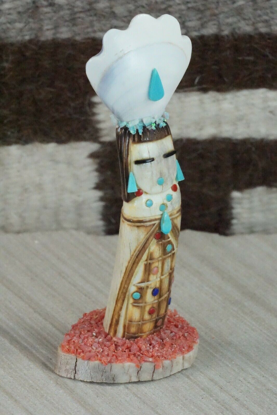 Corn Maiden Zuni Fetish Carving - Sullivan Shebola