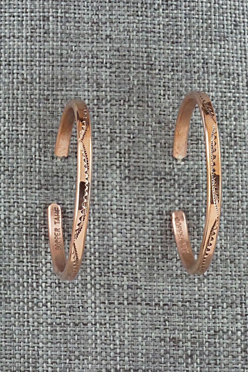 Copper Hoop Earrings - Elaine Tahe