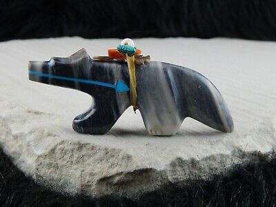 Coyote Zuni Fetish Carving - Donovan Laiwakete - High Lonesome Trading