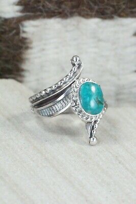 Turquoise & Sterling Silver Ring - Thomas Yazzie - Size 7