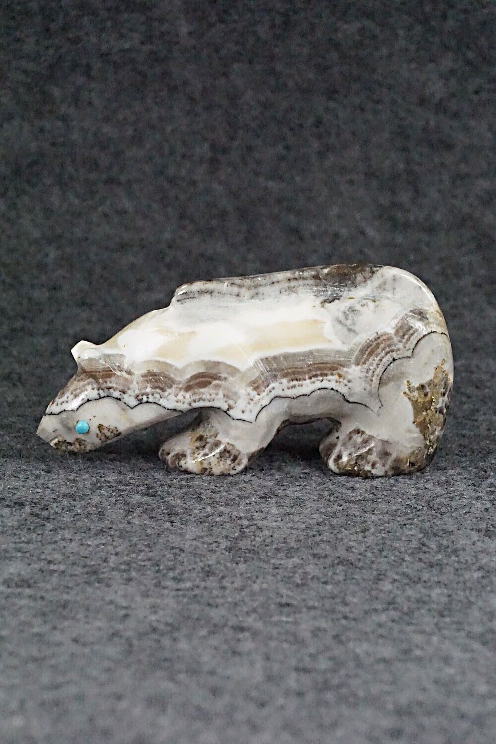 Mountain Lion Zuni Fetish Carving - Ronnie Lunasee