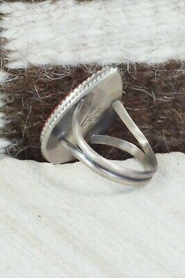 Spiny Oyster and Sterling Silver Ring - Selina Warner - Size 8.5