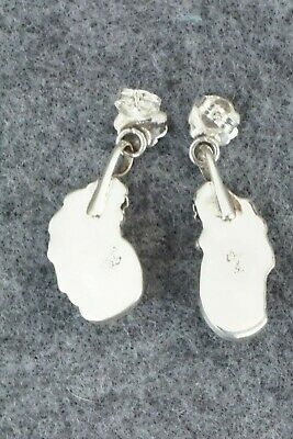 Spiny Oyster & Sterling Silver Earrings - Etta Larry