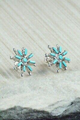 Turquoise & Sterling Silver Earrings - Marshall Qualo - High Lonesome Trading