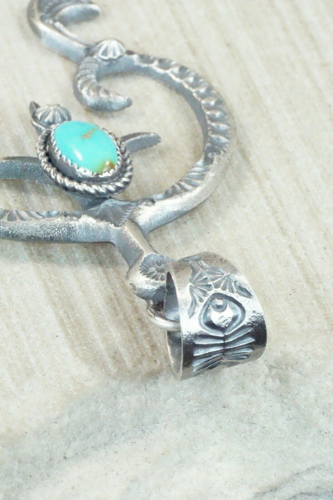Turquoise and Sterling Silver Pendant - Eva & Linberg Billah - High Lonesome Trading