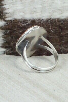 Spiny Oyster and Sterling Silver Ring - Selina Warner - Size 8