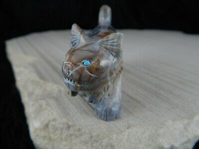 Bobcat Zuni Fetish Carving - Cody Nastacio - High Lonesome Trading