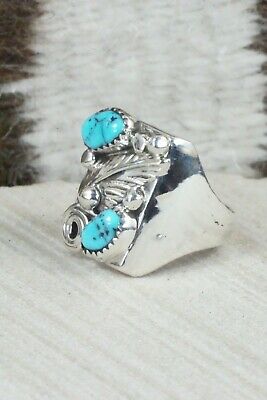 Turquoise & Sterling Silver Ring - Wilbur Myers - Size 9