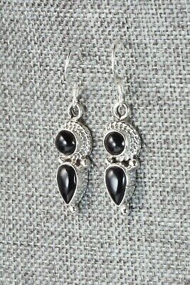 Onyx & Sterling Silver Earrings - Isabelle Yazzie
