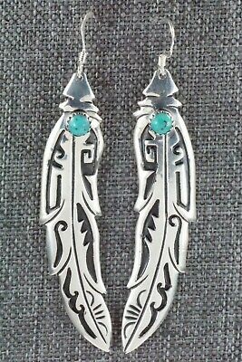 Turquoise & Sterling Silver Earrings - Richard Singer