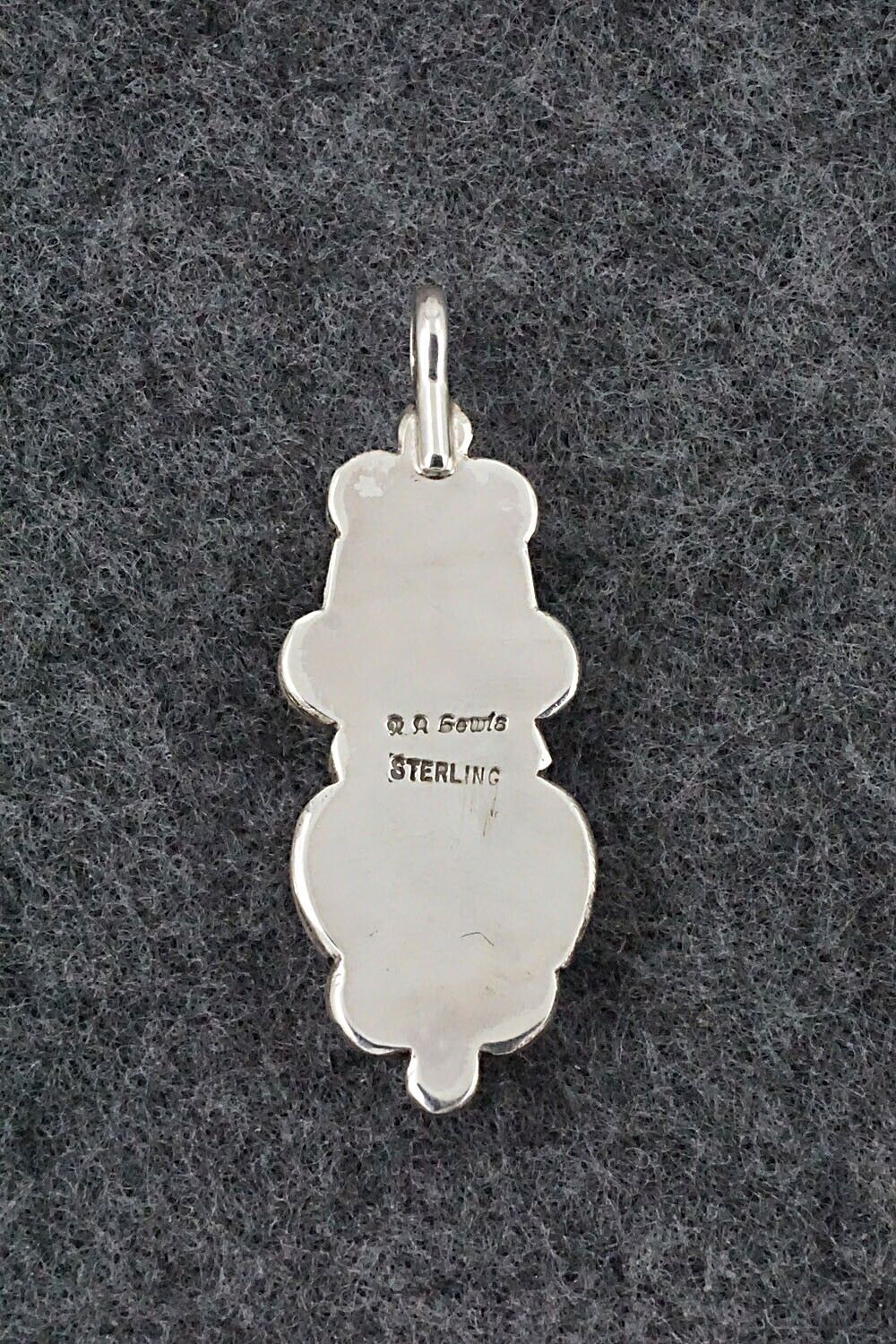 Turquoise, Coral & Sterling Silver Pendant - Roger Lewis